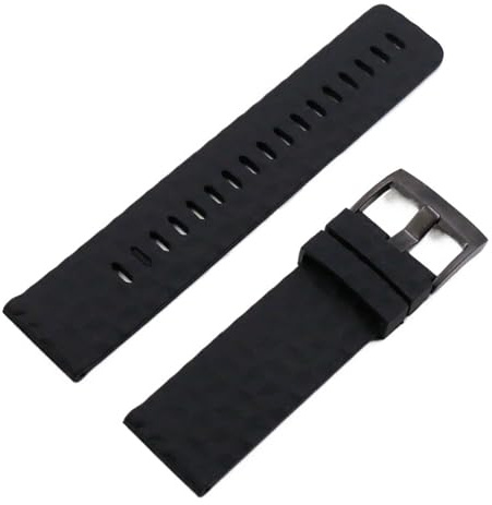 Generisch Kompatibel mit 9 Expeditionary Alpha Sparta BARO Uhrenarmband Damen Gummi-Sportarmband(Black black buckle)