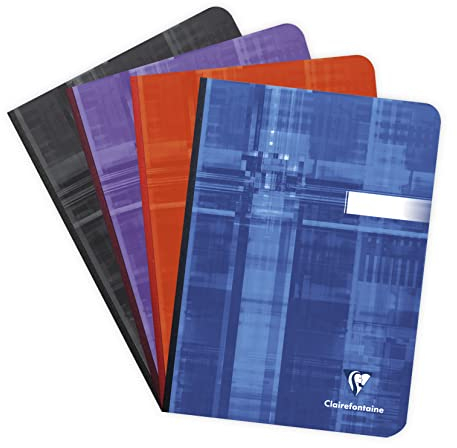 Clairefontaine 9542C - Heft / Kladde Softcover DIN A5 14,8x21cm, kariert, 96 Blatt, farbig sortiert, 1 Stück