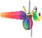 HQ Design Windspiration - Spin Critter, UV-beständige und wetterfeste Windspiel Deko für Garten, Terrasse und Balkon - Windrad inkl. Standstab (Dragonfly)