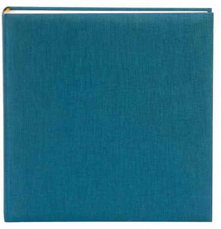 Goldbuch 27 711 Fotoalbum Summertime Hellblau mit 60 weißen Seiten, Jumbo Fotobuch mit Leinen Einband und Pergamin, Foto Album zum Einkleben bis 336 Bilder, Erinnerungsalbum 30x31 cm, buchgebunden