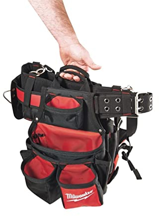 Milwaukee 48 22 8120 24 tasche Contractors cintura da lavoro con sospensione Rig – rosso/nero