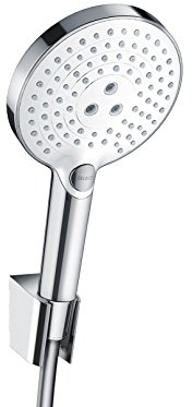 hansgrohe Raindance Select S Set supporto doccia 120 3 getti con flessibile doccia 160 cm, bianco/cromo, 26721400
