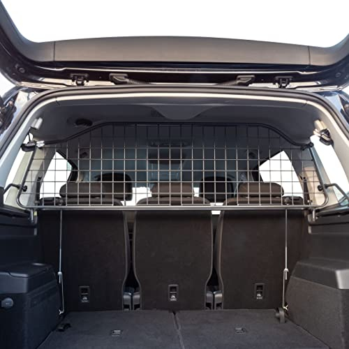 Travall Hundegitter Kompatibel mit Volkswagen Touran (2015-) Fahrzeugspezifischer Kofferraumschutz GepäckschutzTrenngitter Ladungsteiler Hochbelastbare Stahl Auto Hundesperre