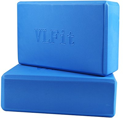 VLFit 2er-Set Yoga Blöcke/Yogablock - Wählen Sie Ihre Farbe und Größe (BLAU)