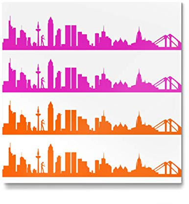 artboxONE Galerie-Print 40x40 cm Frankfurt 01 Bicolor hochwertiges Acrylglas auf Alu-Dibond von 44spaces
