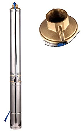 SHYLIYU Bomba de Pozo Profundo Bomba de Agua Sumergible de 2 de Calibre 4de Diametro Bombas de Agua de Acero Inoxidable 220V-240V / 50Hz 0.75hp Bomba de Potencia