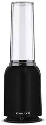 CREATE/MOI/Standmixer Schwarz/Mixer für Smoothies und Milchshakes, 400ml Glas, BPA-frei, tragbar, Edelstahlklingen, 230W