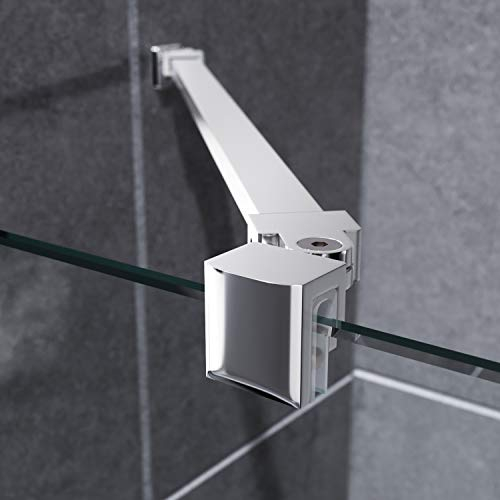 SONNI Barra Telescópica,Estabilizador Extensible para Mampara de Ducha,Compatible con Cristal de 5 mm a 10 mm,Brazo de Apoyo de acero Inoxidablede y de Cromo Pulido