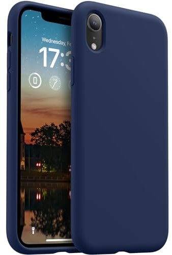RAIZUS Compatible with iPhone XR Case, Silicone Phone Case with Slim Shockproof Soft Anti-Scratch Microfiber Lining, 6.1 inch, Navy Blue