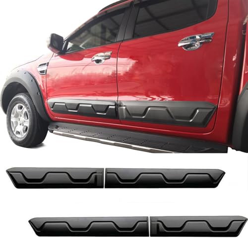 JHCHAN Türschutz-Türverkleidung Autotüren Schutz für Ford Ranger Raptor 2012–2022 T6 T7 T8 Wildtrak XL XLT Tremor Limited Wildtrak X Platinum MK2 MK3 Doppelkabine