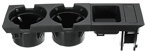 Shkalacar Getränkehalter in der Mittelkonsole des Autos, Ablagefach für Automünzenschlüssel Ersatz für B MW 3Series E46 1998-2004, Schwarz