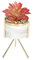 Sleepdown Halo Red Leaf Marble Stand Faux Artificial Succulent Plant for Home Office Bathroom Decor Indoor Decoration Aesthetics, Small