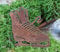 terracotta-toepfe-de Schlittschuh 9 cm hoch aus Metall in Edelrost zum Hängen und Legen Rost Weihnachten Advent Nikolaus