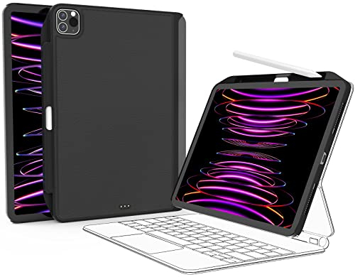 SwitchEasy CoverBuddy Case for 2018-2022 11 iPad Pro / 2020-2022 10.9 iPad Air 4 & 5 with Pencil Holder - Works with Magic Keyboard, Smart Keyboard Folio - Leather Black