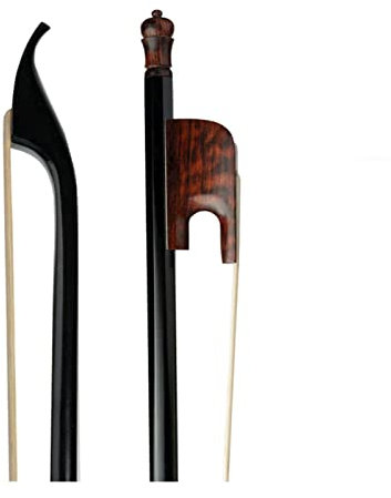 KERREY Barock Violinbogen 4/4 Schwarzer Kohlefaser-Bug Snakewood Frosch Geigenbogen