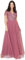 Maya Deluxe Abendkleid mit Pailletten Cocktailkleid Damen mit V-Ausschnitt Tüllkleid Wüstenrose Größe 46