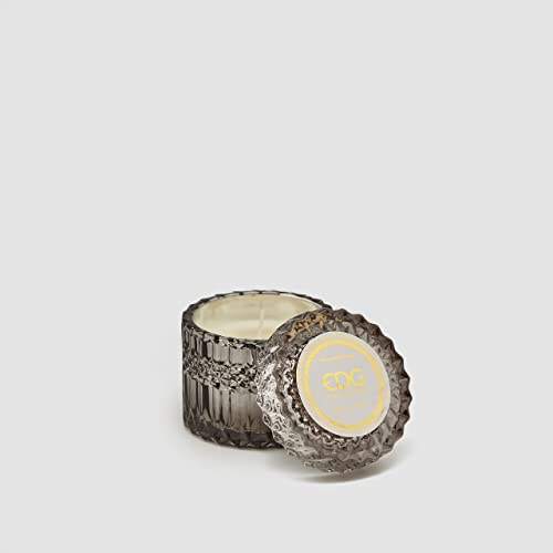 EDG Enzo De Gasperi Duftkerze Crystal 8,5 cm Grau Basilikum und Minze