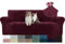 YSTELLAA Samt Sofa Überzug 3 Sitzer, Stretch Sofabezug, Sofaschoner rutschfest, Elastischer Couch Überzug, Sofa Cover Mit Armlehnen, Couchüberzüge Sofaschutz Katze, Weinrot