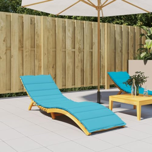 JUNZAI Sonnenliegen-Auflage Türkis Oxford-Gewebe Liegenauflage, Auflage Gartenliege, Liegestuhl Auflage, Bankauflage, Stuhlauflage Für Hochlehner, Liegestuhlauflagen - 361405