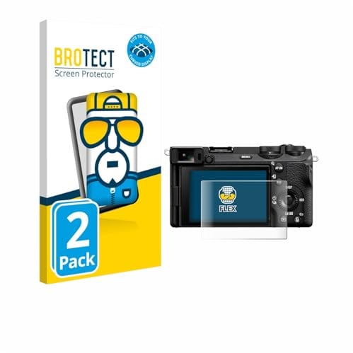 BROTECT 2 Stück Full-Cover Schutzfolie für Sony Alpha 6700 Full-Screen Displayschutz-Folie [3D Curved, Anti-Fingerprint, Kristall-Klar]