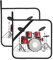 Cool Drum Set Square Insulated Pot Mat (Two Piece Set) Oven Baking And Cooking Insulation Mat Kitchen Supplies