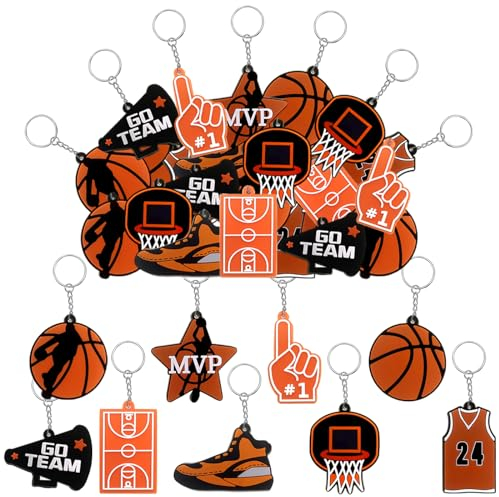36 porte-clés de basket-ball,porte-clés de sport pour sacs de fête, cadeaux de fête de sport,récompenses pour les enfants,les écoles et les sports