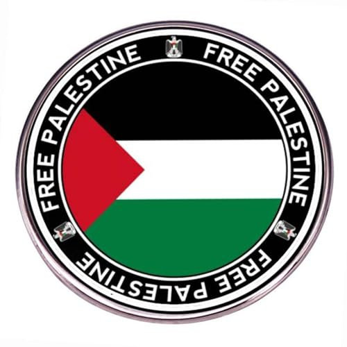 2 broches de Palestina gratis, pines de bandera palestina, accesorios de insignia de aleación de metal, 3*3cm/1.18*1.18inches, Metal, Sin incrustaciones
