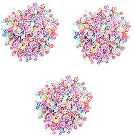 FRCOLOR 3000pcs Diy Nail Art Gems Flowers Stickers Translucent Polymer Clay Slices for Manicure