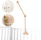Baby Mobile Halterung Holz, Mobile Halterung Wickeltisch, Baby Mobile Arm Halterung, Mobile Baby Halter Gestell für Babybett & Laufstall für Aufhängung Spieluhr Windspiel Bettglocke(Wolken, Holzfarbe)