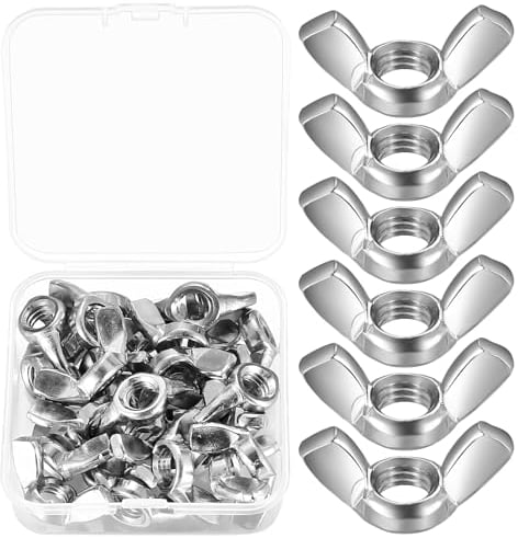 Set di 25 dadi ad ala M8 in acciaio inox, dadi ad ala farfalla, filettatura metrica M8, dado a farfalla, dadi a vite