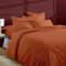 Duquennoy & Lepers 1867 Linge de lit Parure de Lit 2 Personnes 260x240 cm – Housse de Couette 260x240 cm avec Rabat et 2 Taies d’Oreiller 63x63 cm en Percale de Coton 80 Fils de Qualité – Terracotta