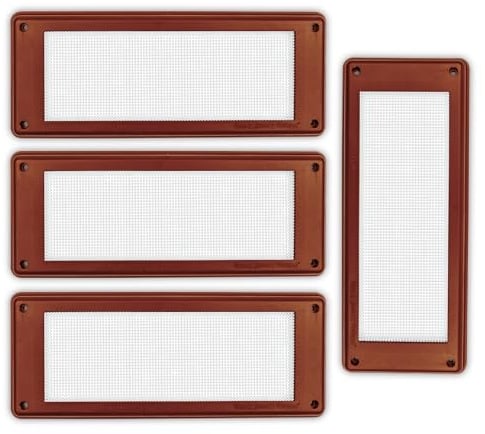 READY STEADY DEFEND Pest-Proof Air Brick Vent Mesh Covers (Pack of 4) - Durable Stainless Steel & Flexible & Strong Plastic Frame, Easy Install, UK Made