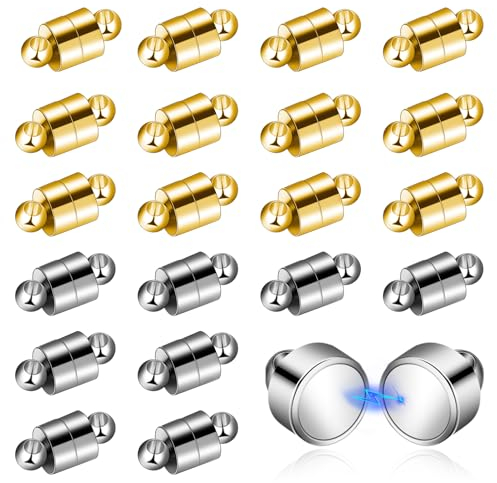 Magnetischer Halskettenverschluss, 24 Paare Armbandverschlüsse Schmuck Sicherheit Magnetische Verschlüsse Schmuck Verschluss Konverter Halskette Verlängerer und Verkürzer Armband Helfer Werkzeug
