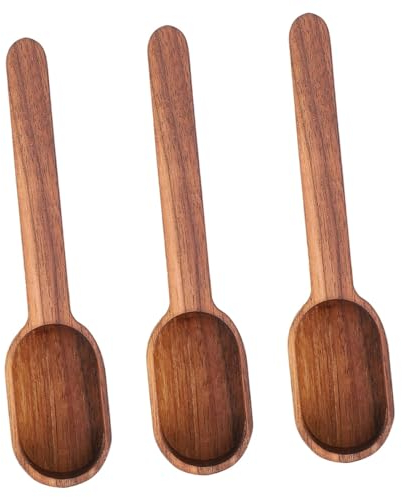 Cabilock 3 Pièces cuillère à café coup d'espresso cuillères à mesurer le café cuillères de cuisine cuillère doseuse cuillere doseuse concentré de café doseur à café cuillères à café en bois