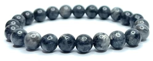 Felicidade Bracelet en Labradorite Foncée – Pierre Naturelle 8MM – Protection, Transformation & Intuition – Bijou Énergétique Unisexe en Lithothérapie pour Femme & Homme, Méditation & Cadeau