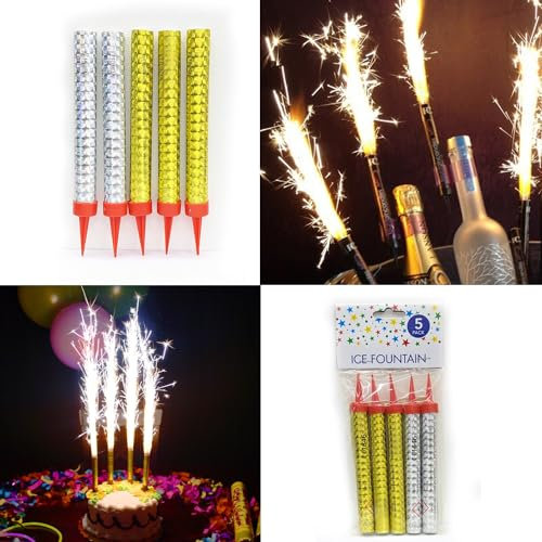 Ice Fountain Cake Candles 10cm