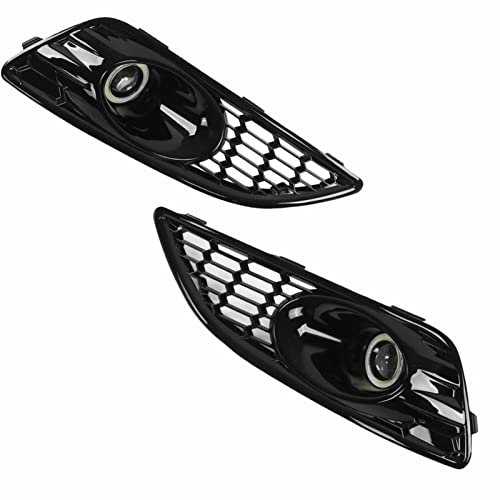 Griglia del Paraurti Fendinebbia Fendinebbia Neri Lucidi Accessori Auto di Ricambio per 2013‑2018 Migliore visibilità [Identificazione della Nebbia Nei Giorni di pioggia]