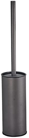 generic Toilet Brush and Holder, Compact Toilet Brush and Holder for Bathroom, 304 Stainless Steel Toilet Brush, Gun Gray