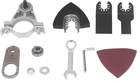 Kit de Adaptador de Herramienta Oscilante, Herramienta Oscilante Liviana con Diseño de Interfaz Universal Adecuada para Varias Amoladoras Angulares | Convierte tu radial en oscilante para cortar y lijar madera o metal sin deformaciones, ideal para bricolaje rápido.
