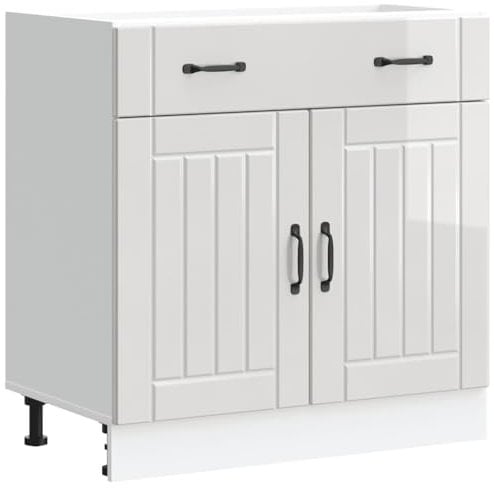 vidaXL Mueble bajo de Cocina Lucca Blanca de Alto Brillo