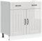 vidaXL Mueble bajo de Cocina Lucca Blanca de Alto Brillo