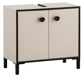 Schildmeyer Edda Waschbeckenunterschrank 159681, cremebeige, 65,1 x 33 x 59,1 cm
