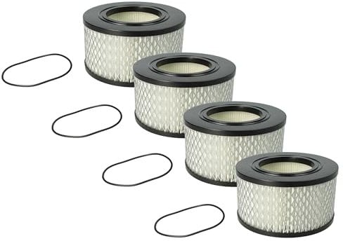 vhbw 4x Staubsaugerfilter kompatibel mit Heylo VC 30 H, VC 30 M Staubsauger - HEPA-Filter Schwarz Weiß
