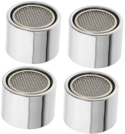 Spülbeckenbelüfter 1 Satz Silber für Waschbeckenarmatur mit Luftsprudler | ABS Edelstahl, Bubblender Effekt, Einfache Montage, gegen Spritzwasser, Sparsam für Badezimmerarmatur