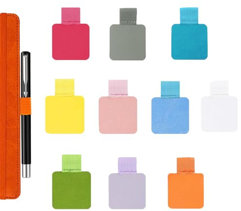 Pen Loop Holder,10 Pcs Mixed Color Pen Holder for Notebook Self Adhesive | Pens Rings Elastic Pencil Loop for Binder Planner Journal Book,Tablet,Diary,Calendar,Notebook