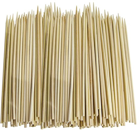 100 x brochettes en bambou (cardé) de 250 mm, Bambou, bambou, Pack of 100