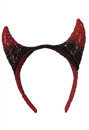 Bristol Novelty BA026 Devil Horns on Band, Womens, Black/Red, One Size