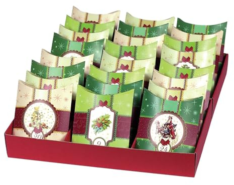 ROTH Adventskalender zum Befüllen - 24 Adventskissen mit 24 Kissenverpackungen zum befüllen