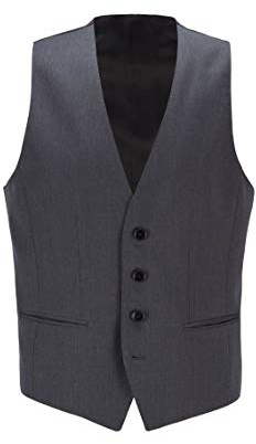 BOSS Mens Waistcoat Dark Grey 46