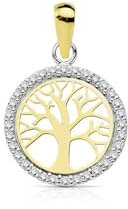 Pendentif Enfant rond Or bicolore 18 Carats